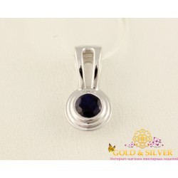 Золотой подвес из белого золота с сапфиром 0,33 ct карата 33366